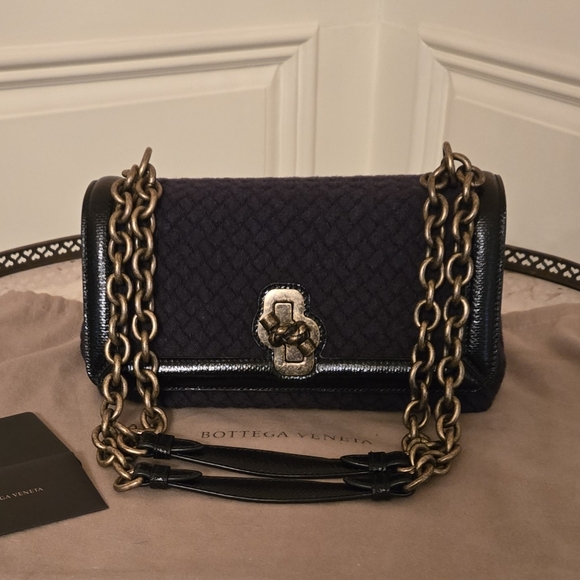 BOTTEGA VENETA LIKE NEW Intrecciato Knit Olimpia Knot Bag - Picture 1 of 13